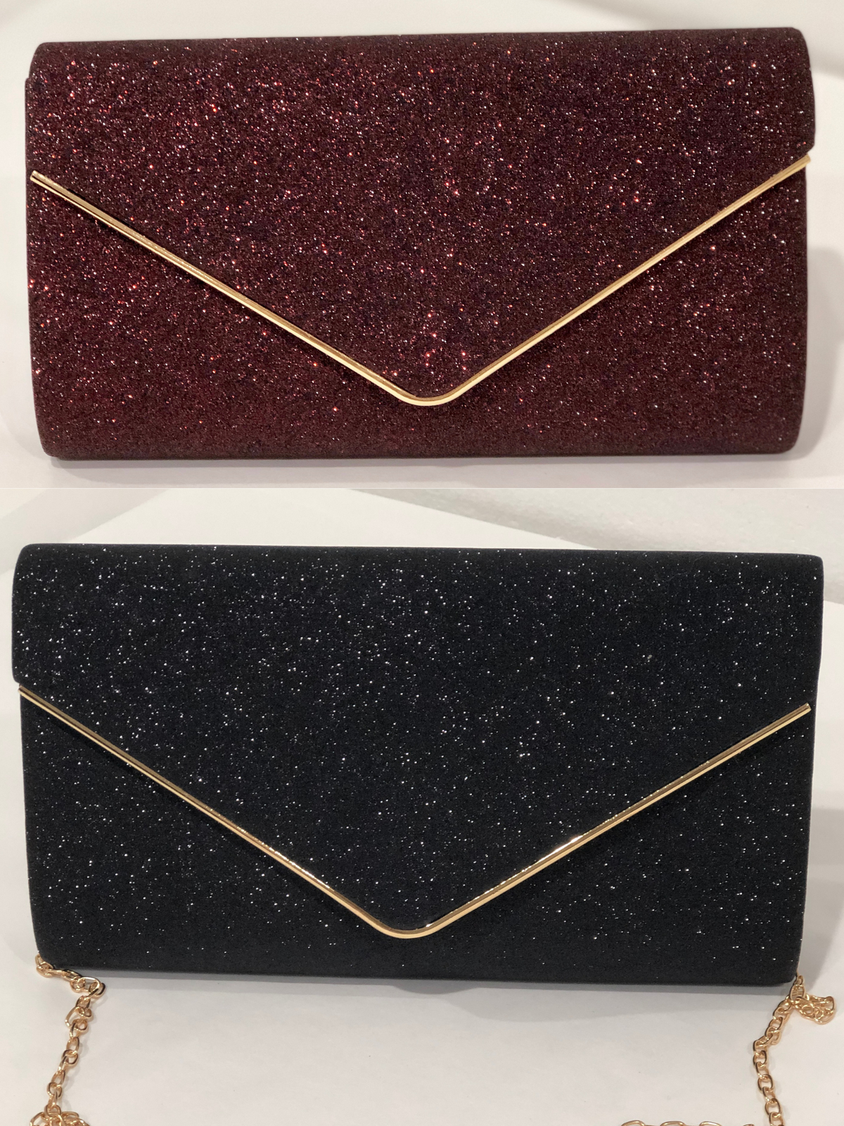 Claren Glitter Clutch