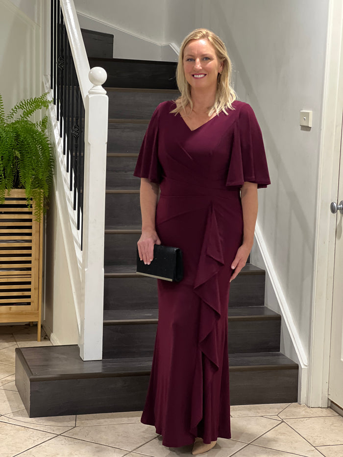 Alice Burgundy Evening Dress
