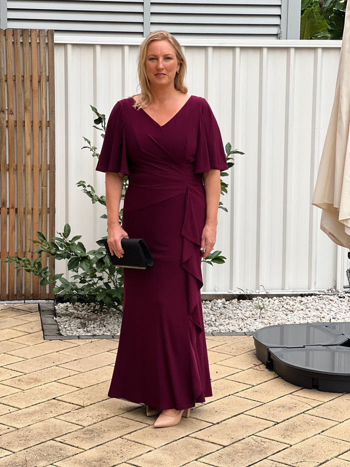 Alice Burgundy Evening Dress