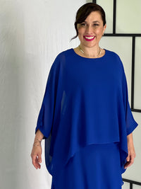 Aria Royal Chiffon Evening Top