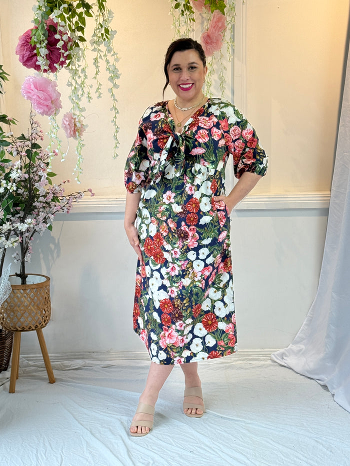 Bowie Navy Floral Dress