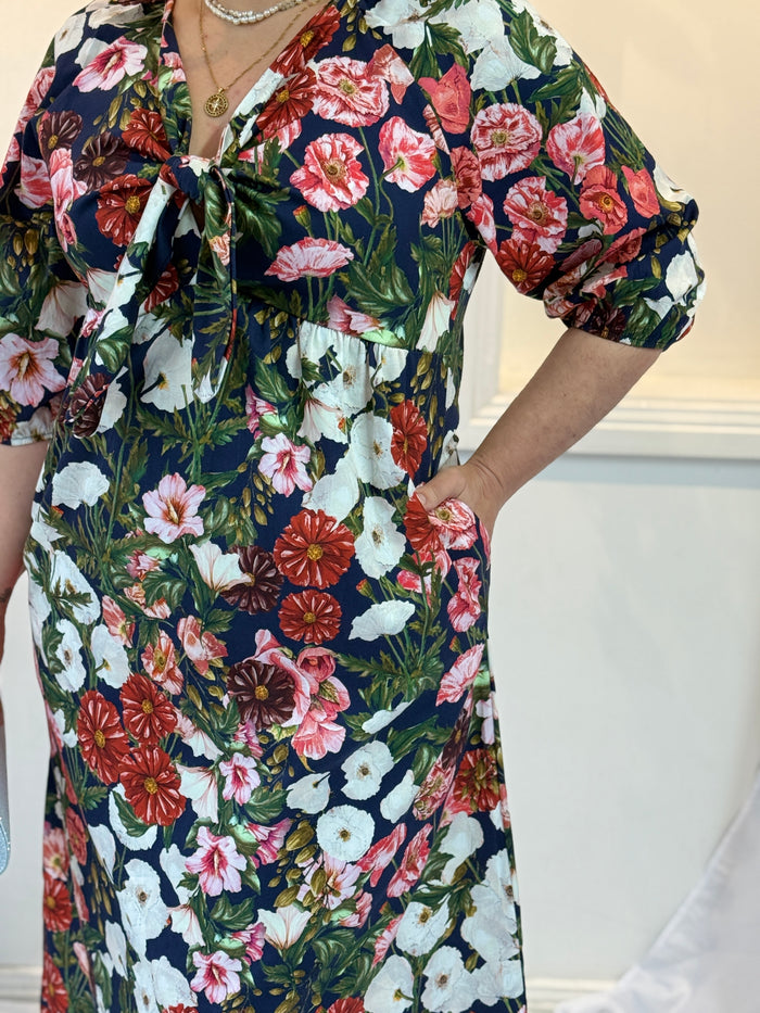 Bowie Navy Floral Dress