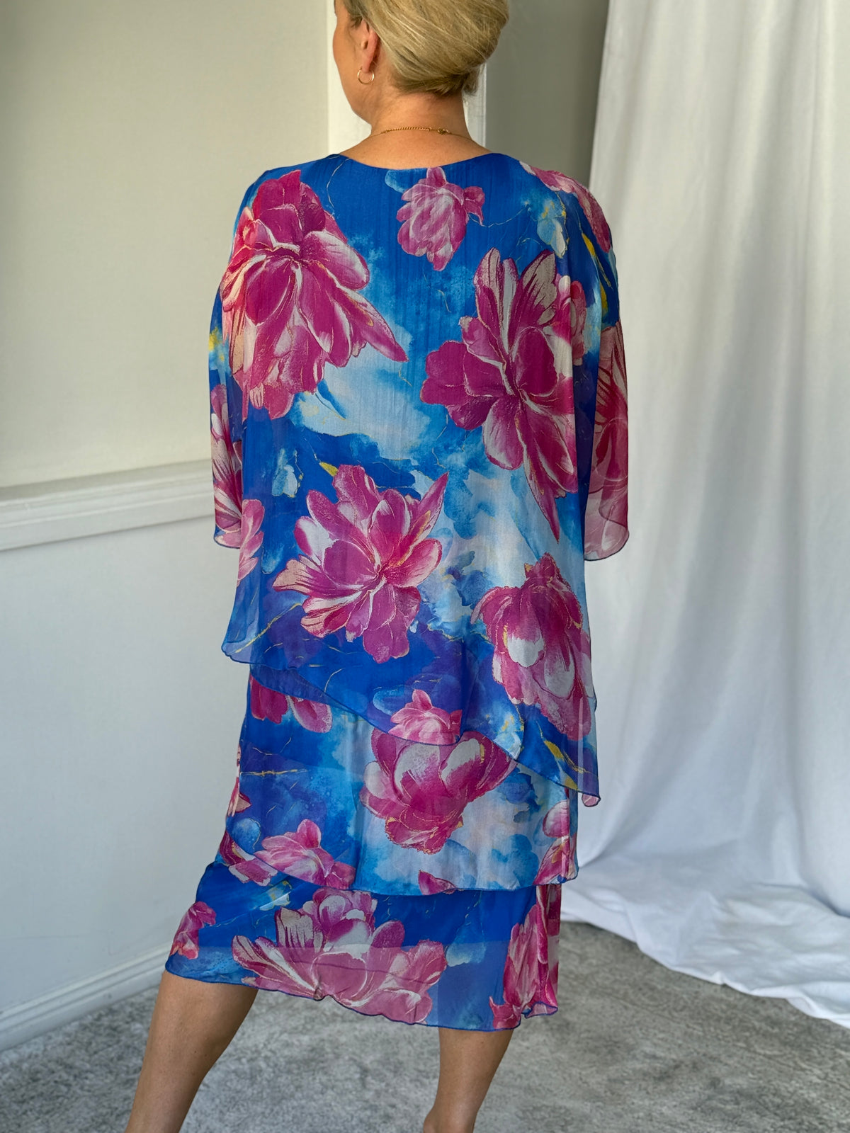 Bronx Blue Blossom Silk Dress