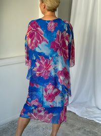 Bronx Blue Blossom Silk Dress