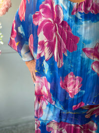 Bronx Blue Blossom Silk Dress