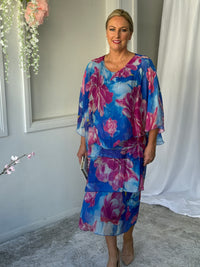 Bronx Blue Blossom Silk Dress