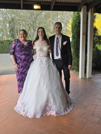 Lima Purple Hydrangea Evening Dress