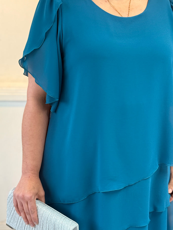 Charlotte Teal Evening Dress