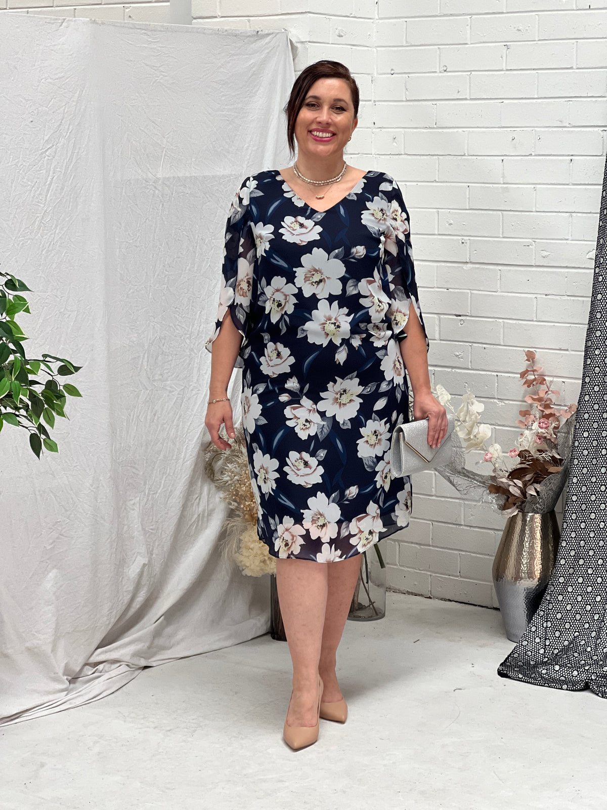 Chase Navy  Blossom Event Dress