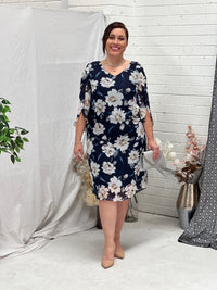 Chase Navy  Blossom Event Dress