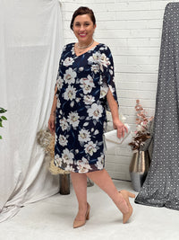Chase Navy  Blossom Event Dress