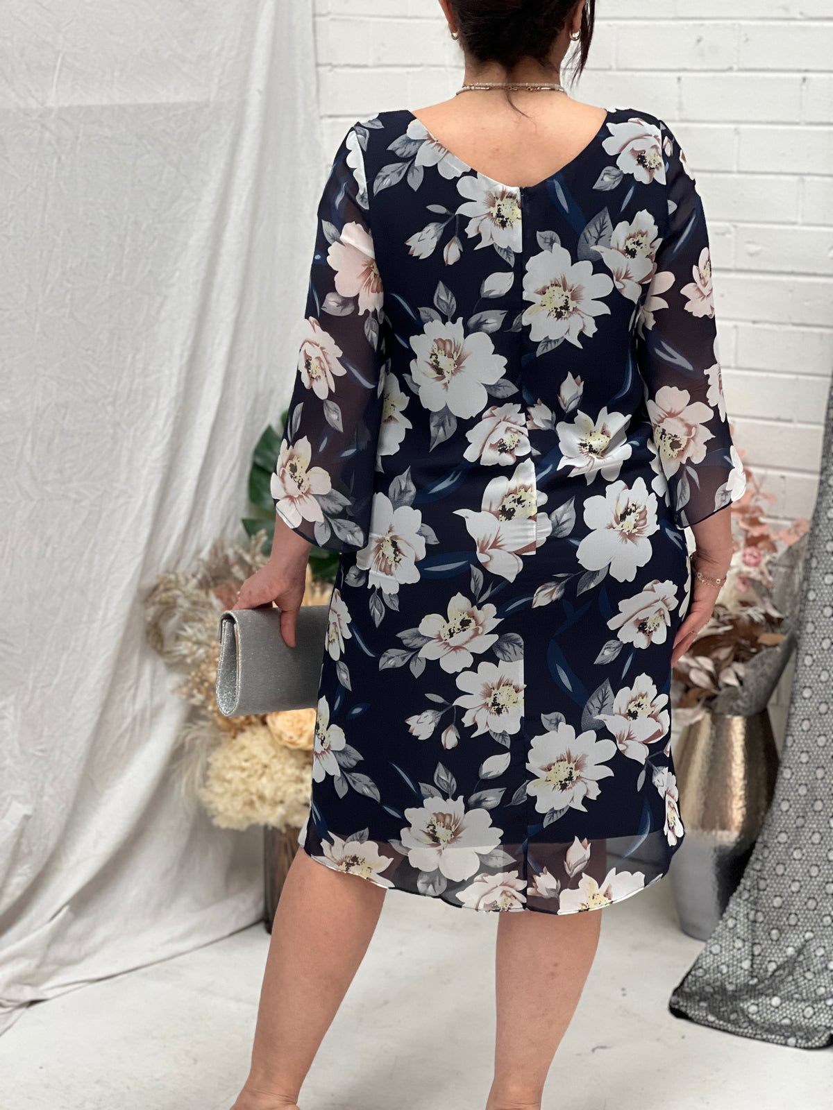 Chase Navy  Blossom Event Dress