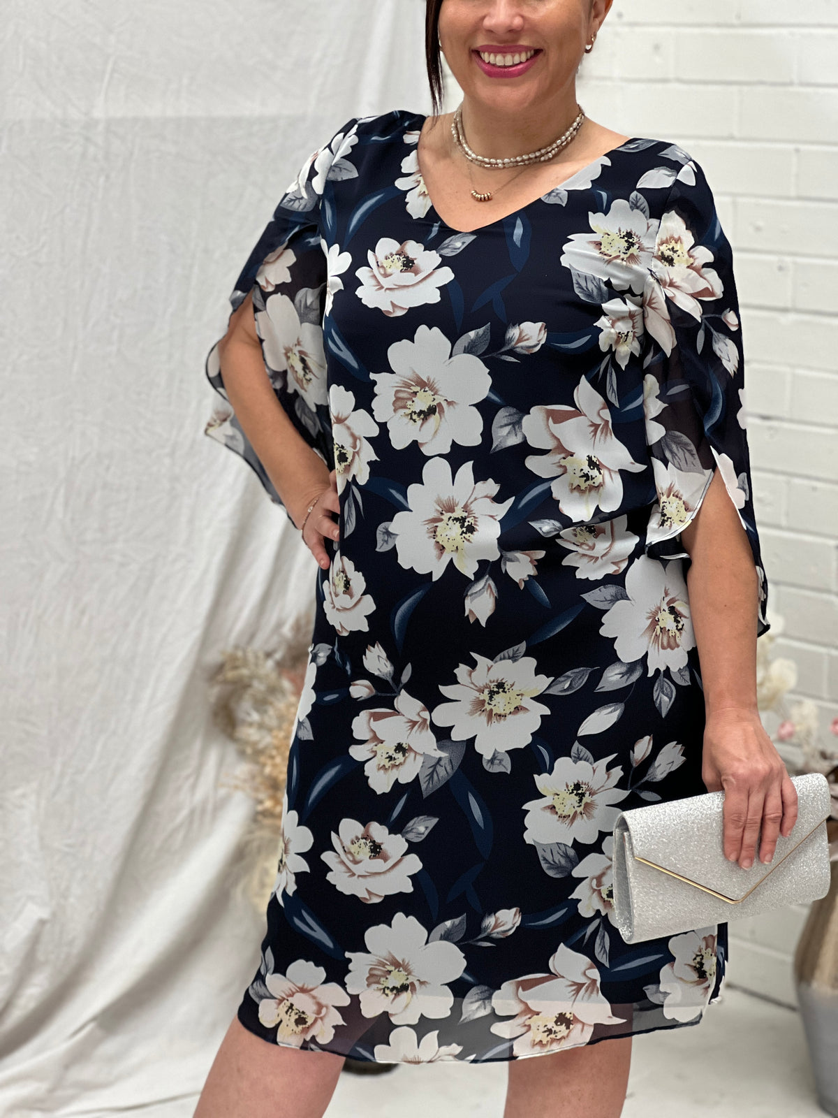 Chase Navy  Blossom Event Dress