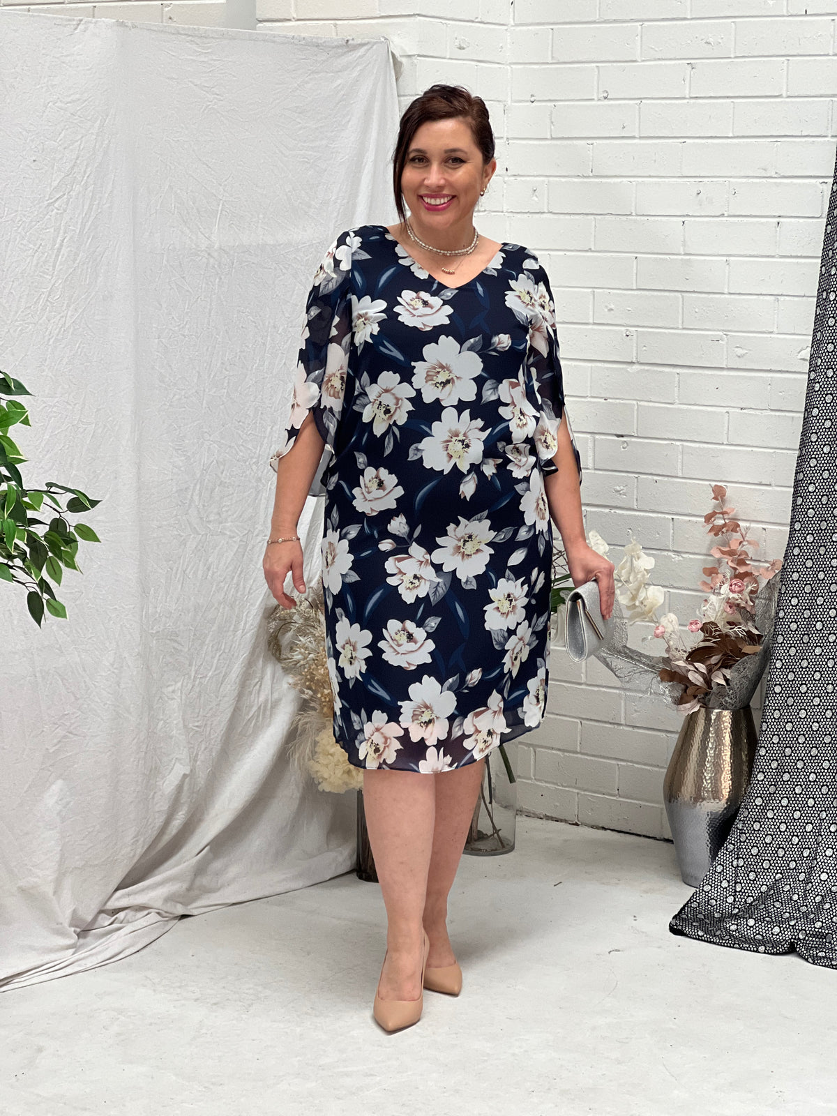 Chase Navy  Blossom Event Dress