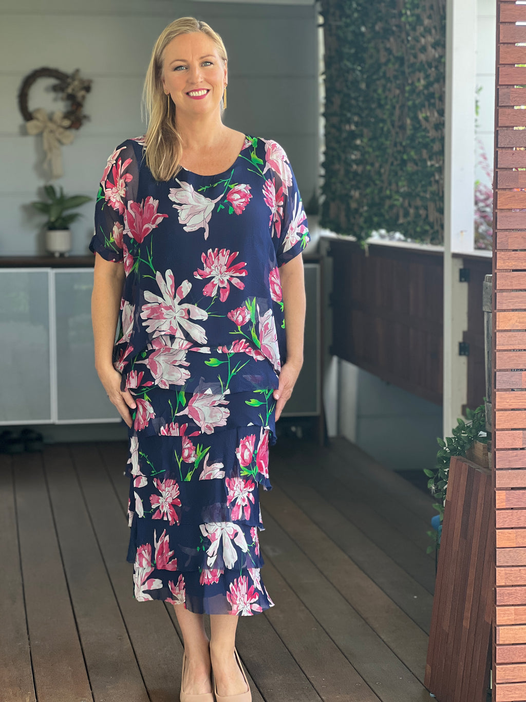 Clyde Fuchsia Silk Dress