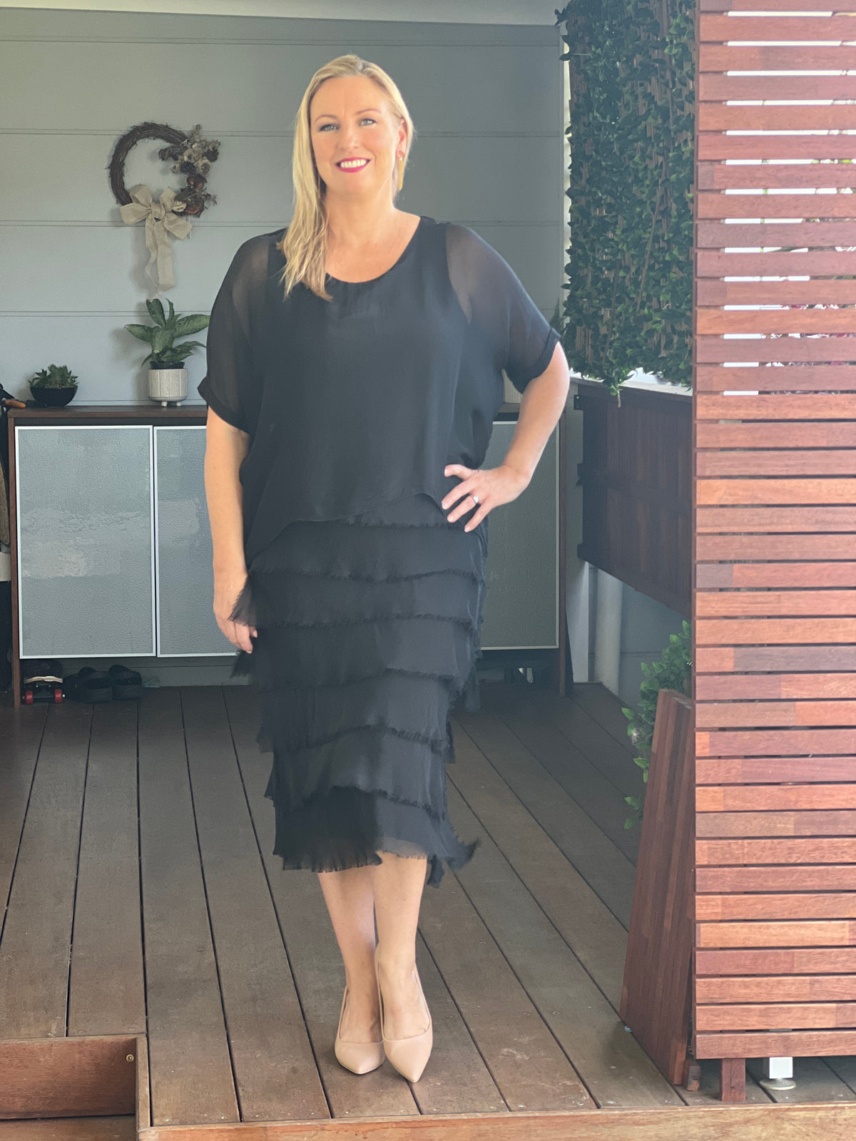 Clyde Black Silk Dress