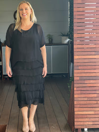 Clyde Black Silk Dress