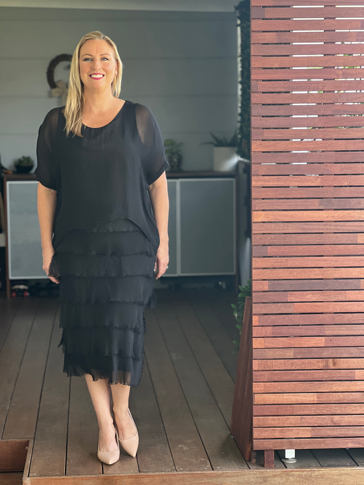 Clyde Black Silk Dress