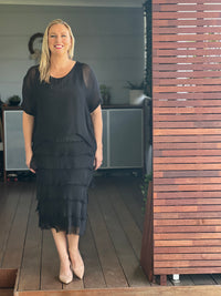 Clyde Black Silk Dress