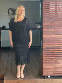 Clyde Black Silk Dress