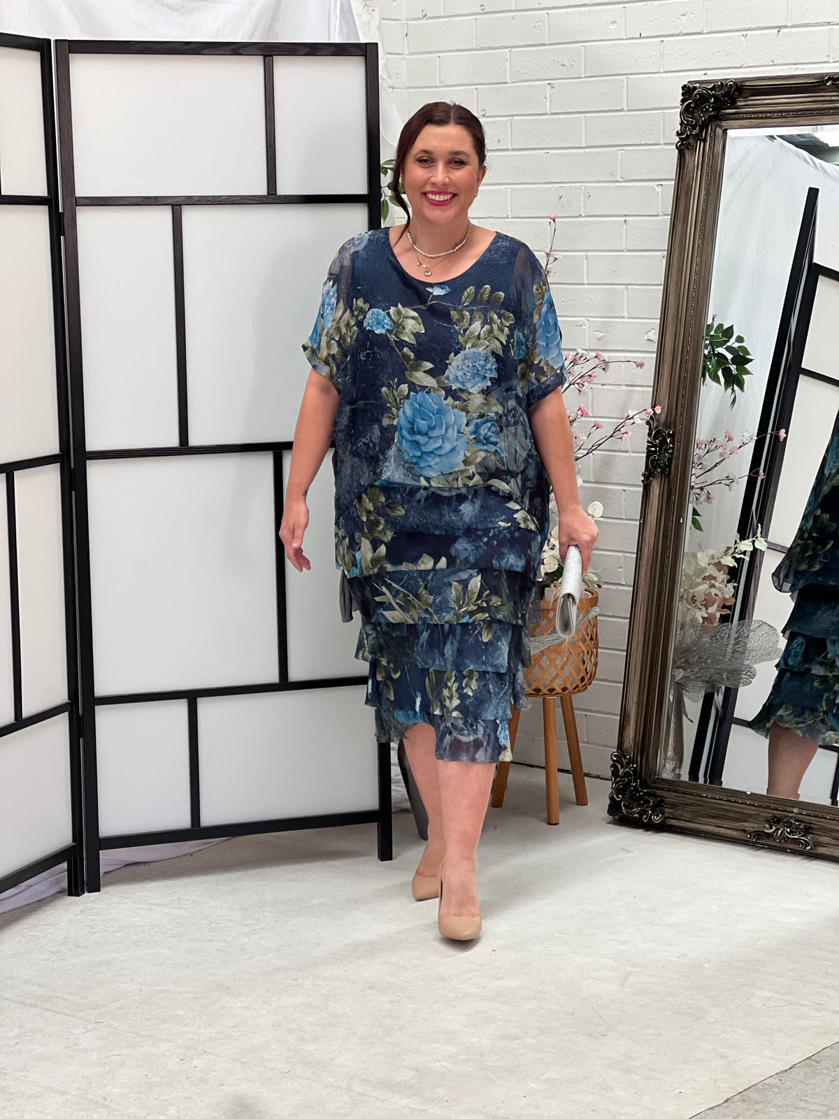 Clyde Forest Silk Dress