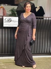 Constantine Black Glitter Gown