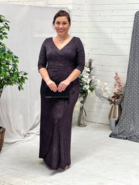 Constantine Black Glitter Gown