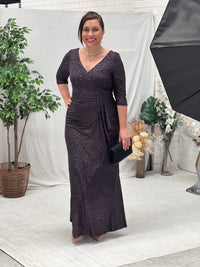 Constantine Black Glitter Gown