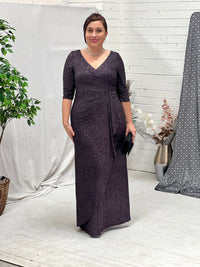 Constantine Black Glitter Gown