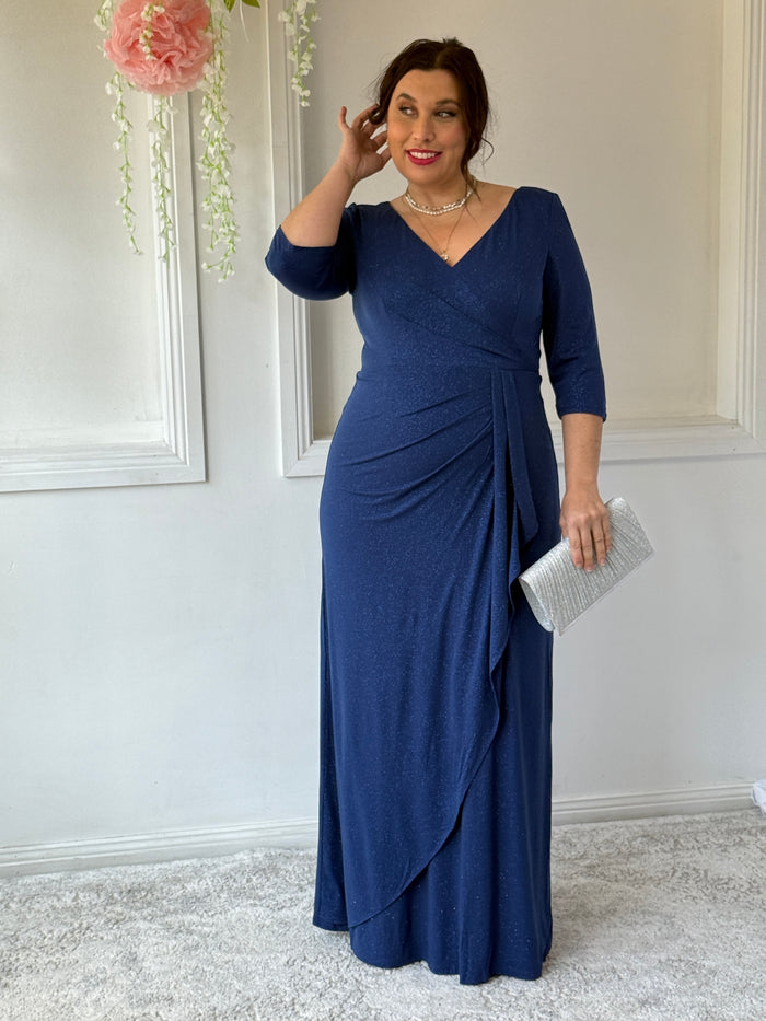 Constantine Blue Glitter Gown