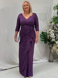 Constantine Purple Glitter Gown