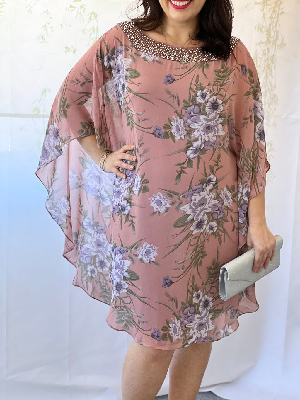 Elias Sky Floral Evening Dress
