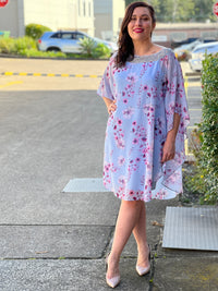 Elias Sky Floral Evening Dress