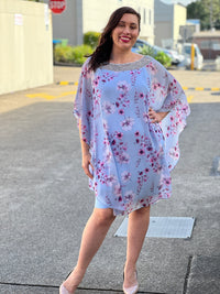 Elias Sky Floral Evening Dress