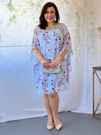 Elias Sky Floral Evening Dress