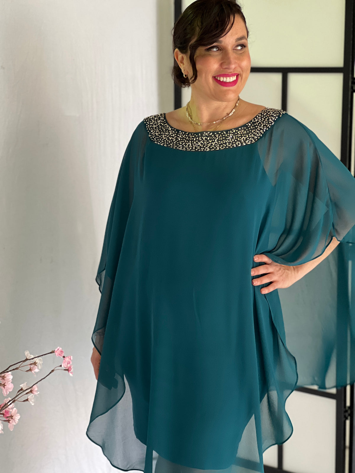 Etan Teal Evening Dress
