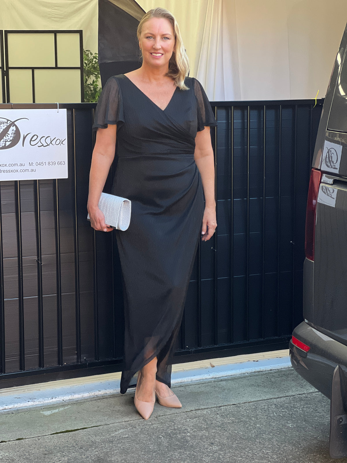 Gemma Black Shimmer Gown