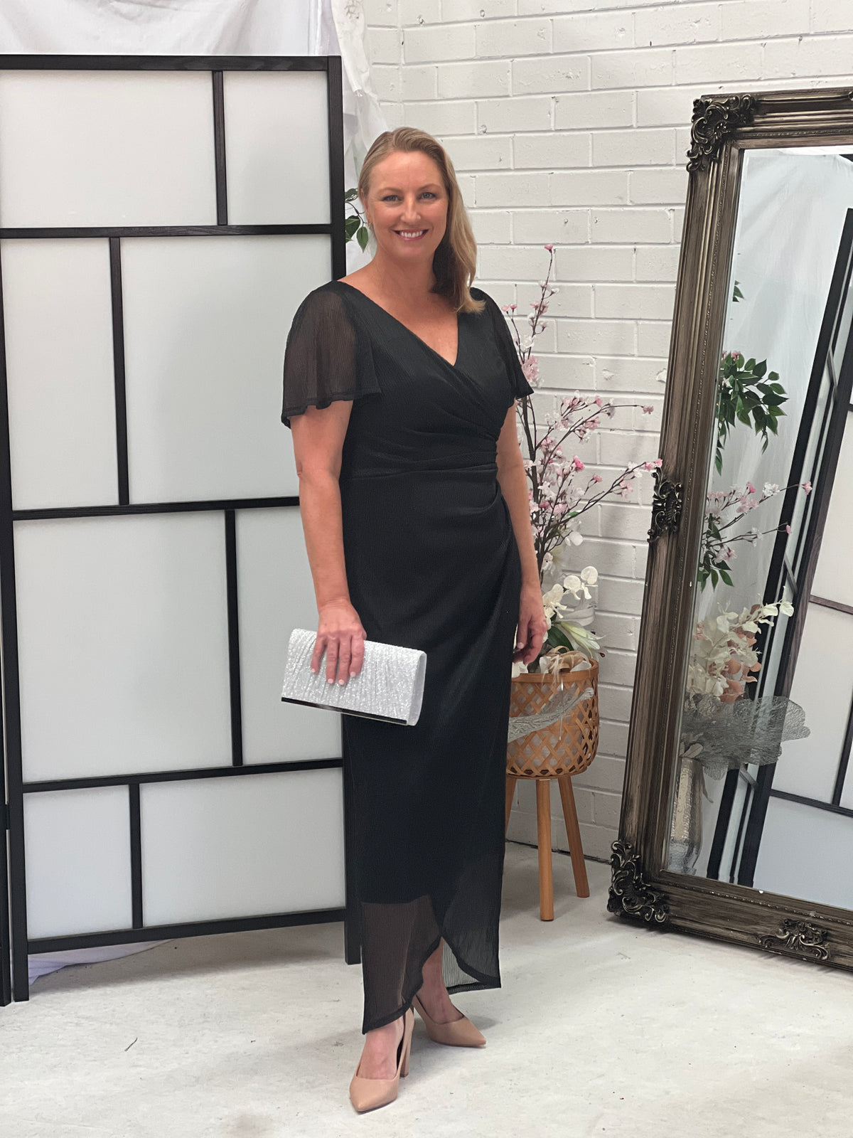 Gemma Black Shimmer Gown