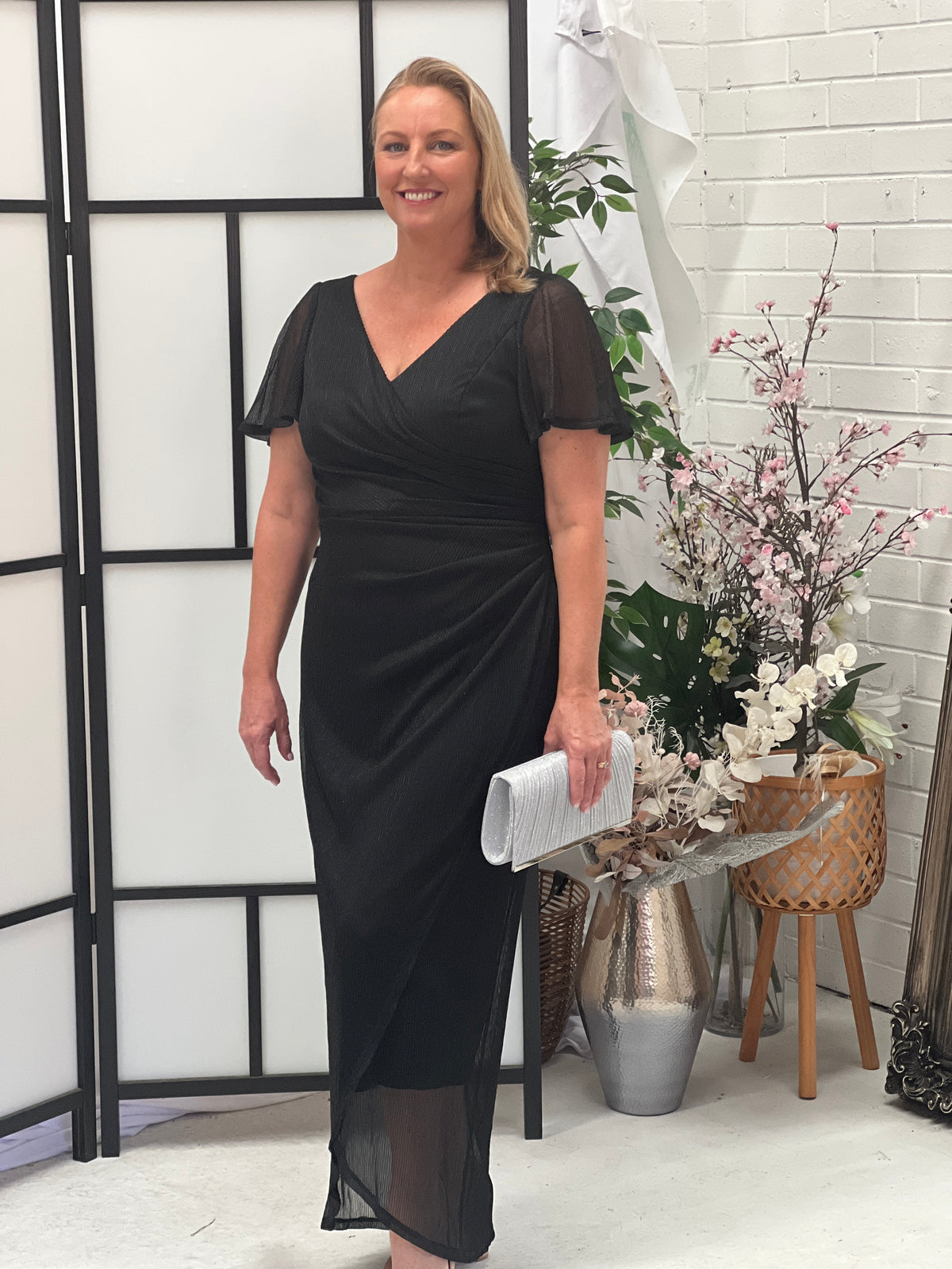 Gemma Black Shimmer Gown