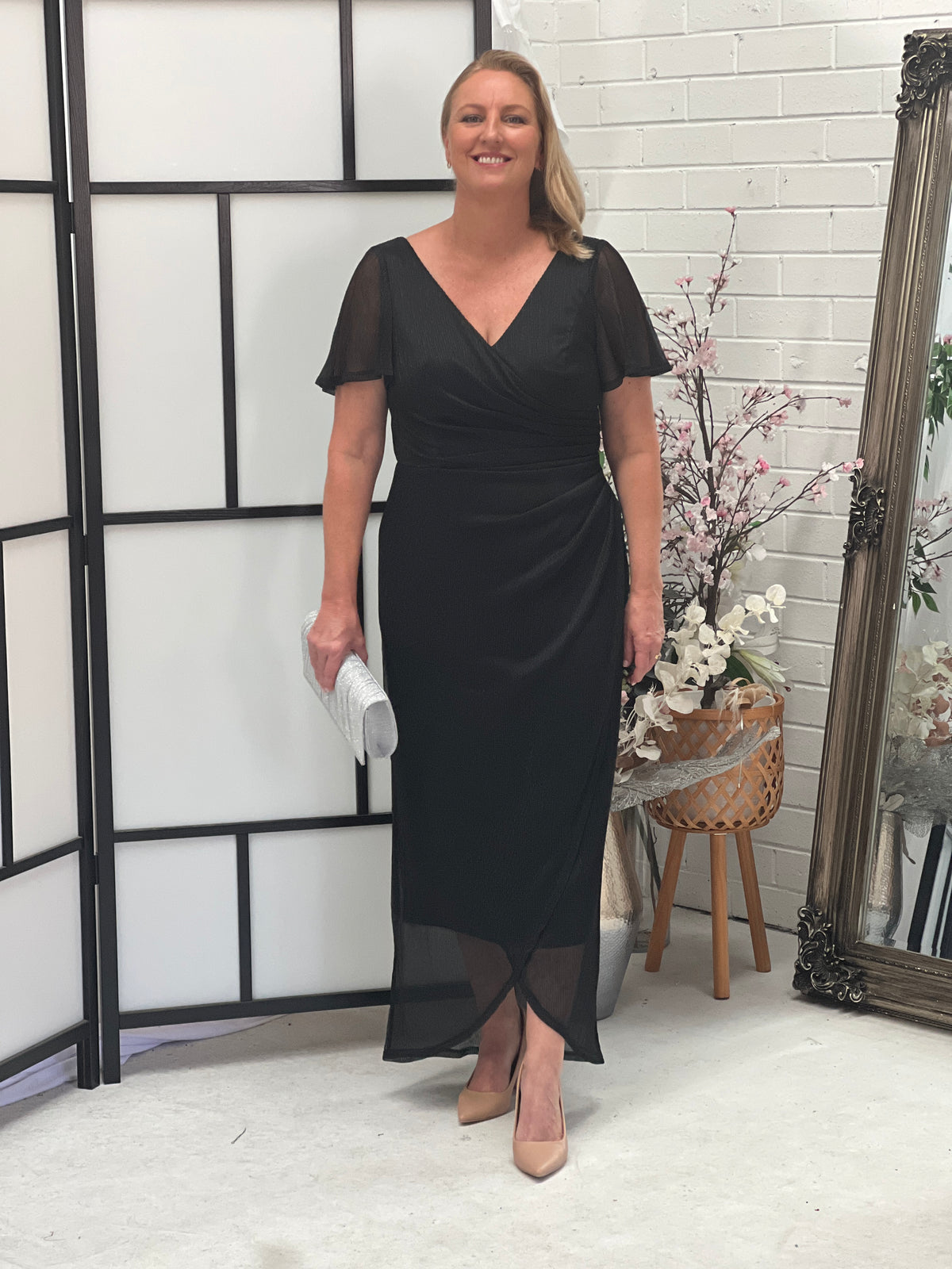 Gemma Black Shimmer Gown