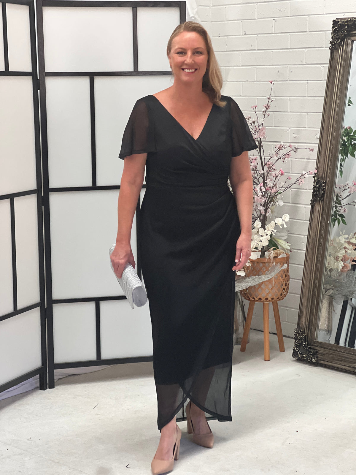 Gemma Black Shimmer Gown