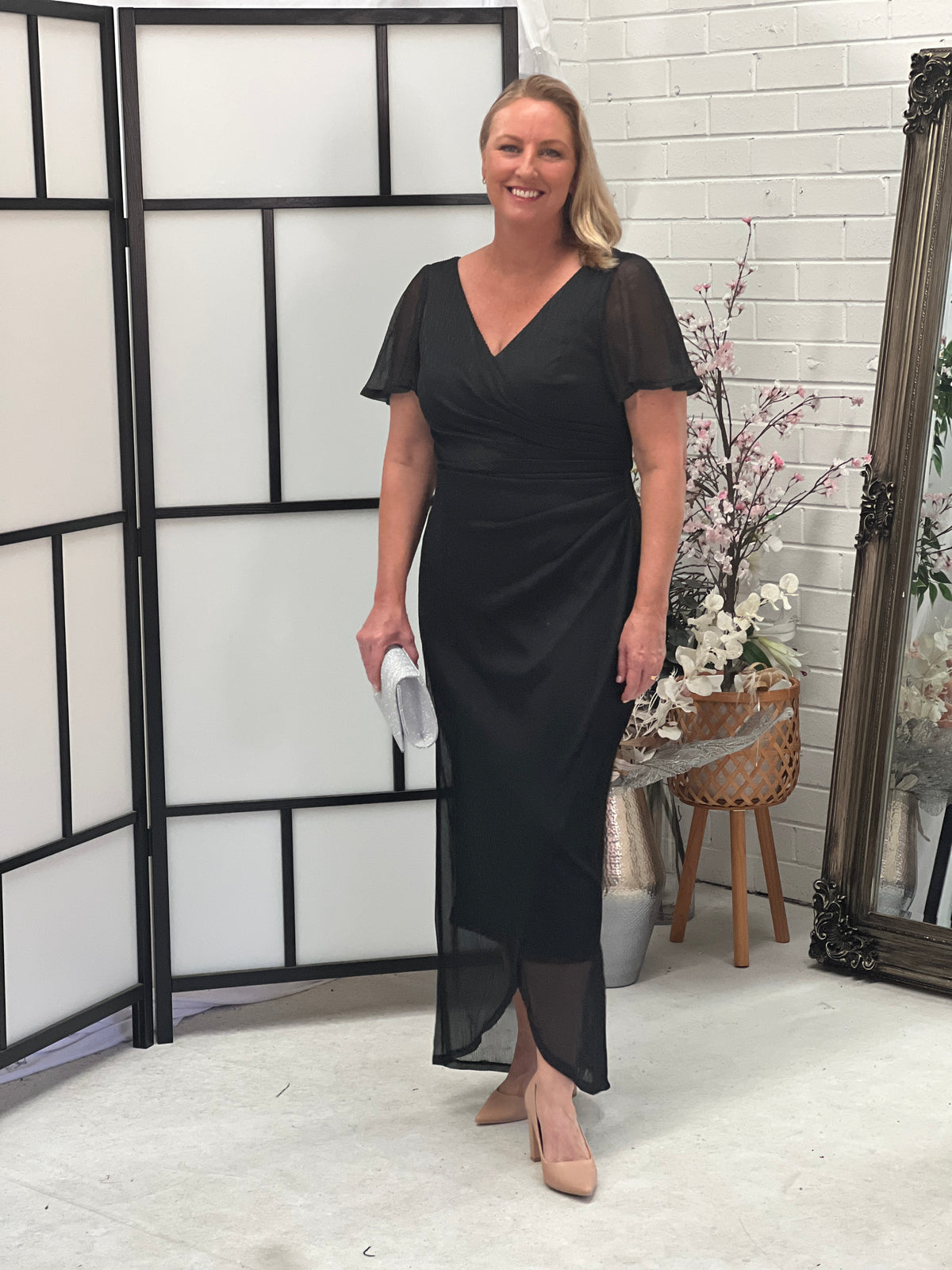 Gemma Black Shimmer Gown
