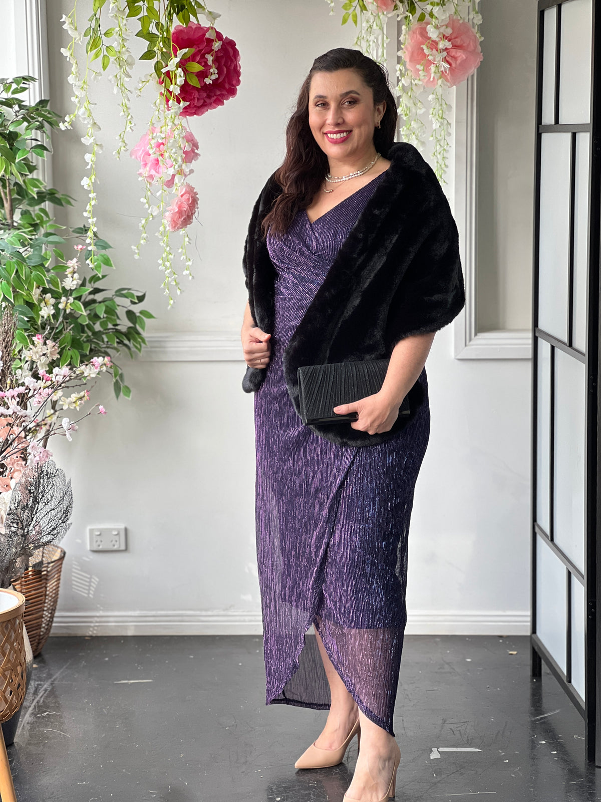Gemma Purple Shimmer Gown