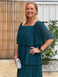 Genoa Teal Evening Dress
