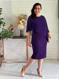 Geraldine Purple Lace Dress