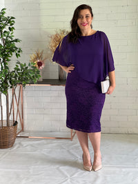 Geraldine Purple Lace Dress