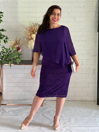 Geraldine Purple Lace Dress