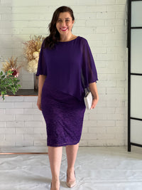 Geraldine Purple Lace Dress