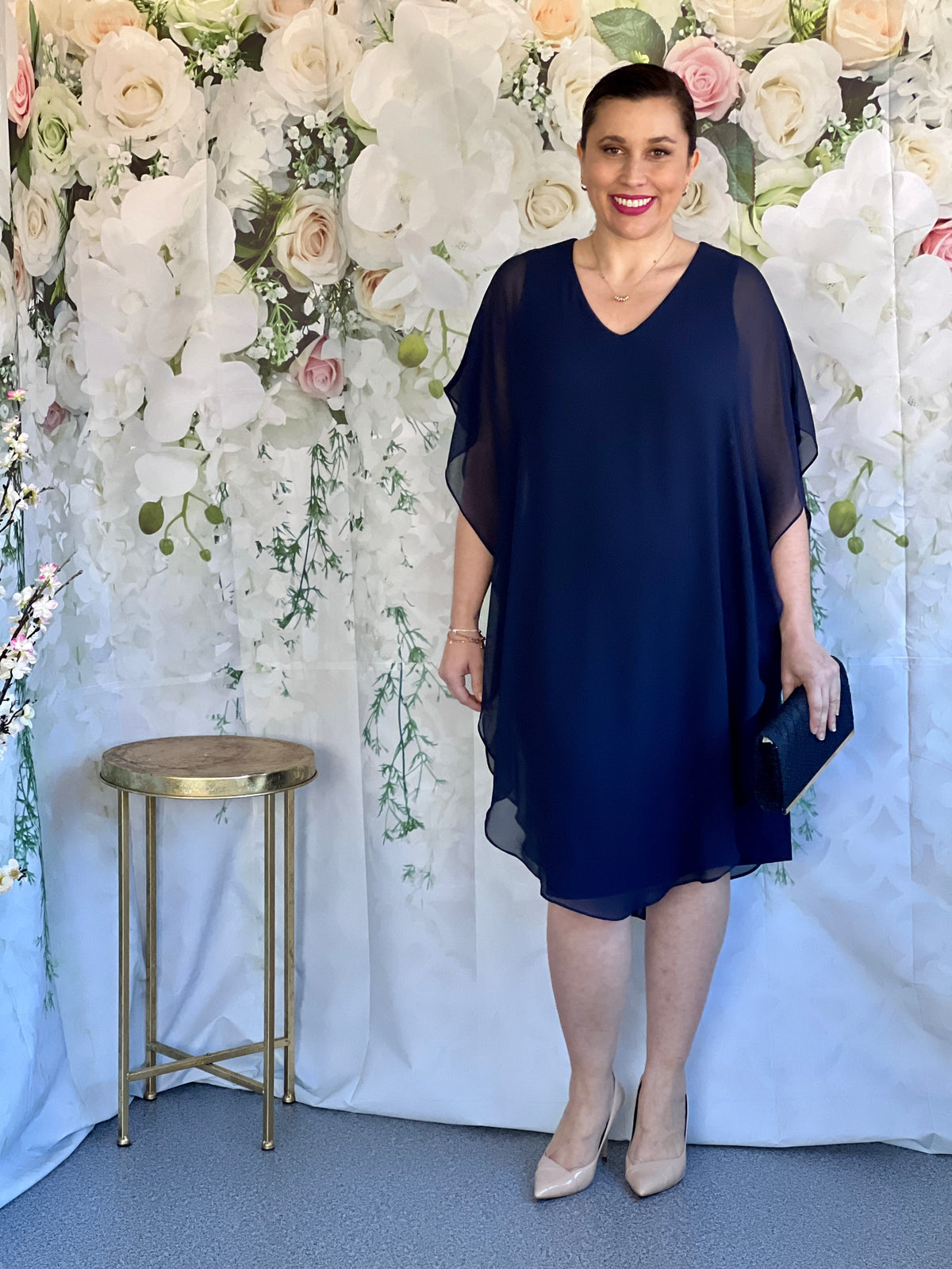 Helena Navy Evening Dress