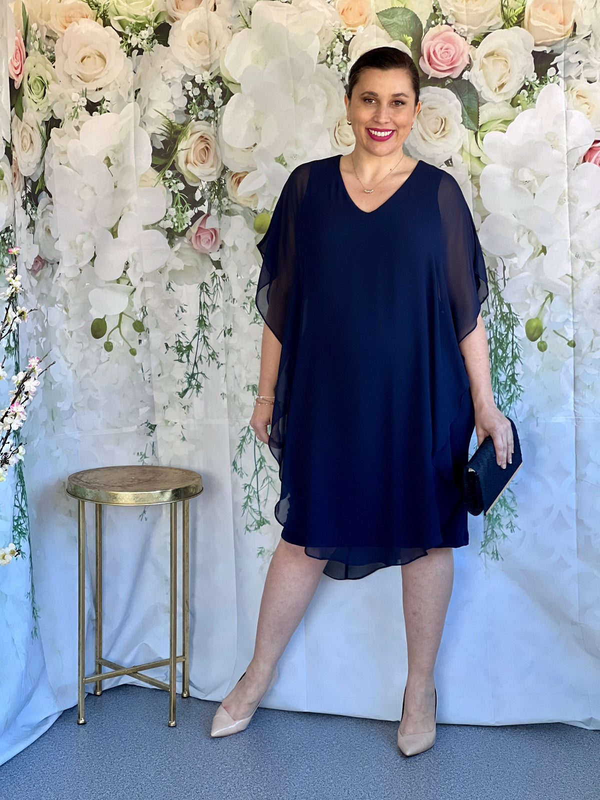 Helena Navy Evening Dress